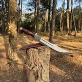 15 inches Blade Bowie knife, Hand forged Bushcraft Knife, 5160 leaf spring Khukuri, Balance water tempered, Sharpen, Ready to use,