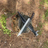 12" Hand Forged Hunting Seax Viking knife | Full Tang Balance tempered Survival Tools | Blade From Nepal