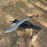 20 Inch Hand forged Custom Kukri  | Full Tang Khukuri Using blade | Handmade cleaver machete | Balance water tempered knives
