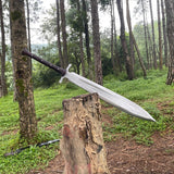 25.5 inch Viking Hand forged Sword, Custom Machete knife, Ready to use blade, Survival Tools, Tactical Spear Sword, Full tang