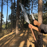 41" Hand-Forged Survival Machete | Full Tang Bushcraft Knife | Viking Style Woodcutting Blade | Custom Outdoor Tool | Ready to Use