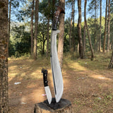 20 Inch Hand forged Custom Kukri  | Full Tang Khukuri Using blade | Handmade cleaver machete | Balance water tempered knives