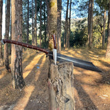 Handmade Custom Survival Machete  | Handforged Viking Axe | Ready To Use Full tang Axe | Long Woodcutting Machete | Bushcraft knife