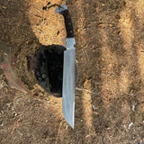 17 inch Blade kukri machete, Hand forged Bowie knife, Jeep Leaf Spring, Balance water tempered, full tang-Sharpen, Ready to use