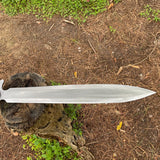 25.5 inch Viking Hand forged Sword, Custom Machete knife, Ready to use blade, Survival Tools, Tactical Spear Sword, Full tang