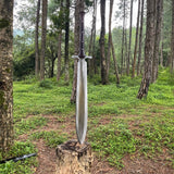 25.5 inch Viking Hand forged Sword, Custom Machete knife, Ready to use blade, Survival Tools, Tactical Spear Sword, Full tang