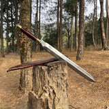 19 Inch Hand forged Sword | Tactical Hand Forged Blade | Traditional Handmade Viking Sword | Full Tang Truck Leaf spring blade