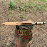 20" Blade Hand forged Seax sword-Viking sword-master sword-Viking knife-1560 leaf spring- Balance oil tempered-Razor Sharp-Ready to Use