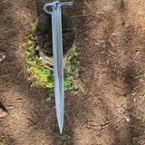 Angled shot of 26-inch blade showing thickness and spine