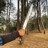 19 Inch Hand forged Sword | Tactical Hand Forged Blade | Traditional Handmade Viking Sword | Full Tang Truck Leaf spring blade
