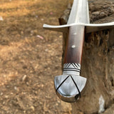 24 inch Hand forged Viking Sword | Truck Leaf Spring using blade | Survival Tools, Tactical Spear Sword, Full tang  | Ready to use