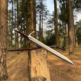 24 inch Hand forged Viking Sword | Truck Leaf Spring using blade | Survival Tools, Tactical Spear Sword, Full tang  | Ready to use