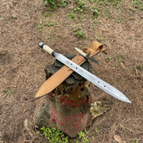 20" Blade Hand forged Seax sword-Viking sword-master sword-Viking knife-1560 leaf spring- Balance oil tempered-Razor Sharp-Ready to Use