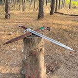 24 inch Hand forged Viking Sword | Truck Leaf Spring using blade | Survival Tools, Tactical Spear Sword, Full tang  | Ready to use