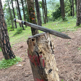 20" Blade Hand forged Seax sword-Viking sword-master sword-Viking knife-1560 leaf spring- Balance oil tempered-Razor Sharp-Ready to Use