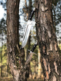 11 Inch Hand Forged Custom knife | Full Tang Khukuri Using blade | Handmade cleaver machete knife  | Balance water tempered knives