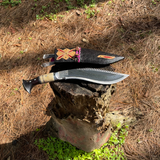 10" Dragon kukri knife - Gurkha Knife-Hand Forged Kukri-Ready to use kukri blade- Bushcraft knife- Survival tools