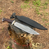 10 inches Blade Hand crafted Bowie knife, Bushcraft knife, full tang, leaf spring of truck, Tempered, Razor Sharpen, Ready to use