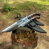 11 Inch Hand Forged Custom Seax knife | Full Tang Khukuri Using blade | Handmade cleaver machete | Balance water tempered knives
