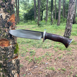 10 inches Blade Hand crafted Bowie knife, Bushcraft knife, full tang, leaf spring of truck, Tempered, Razor Sharpen, Ready to use