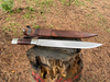 13" Seax Knife, Hand Forged Bushcraft knife, Jeep Leaf Spring Fixed Blade knife, Hunting knives, using Seax Sword, Jungle knife